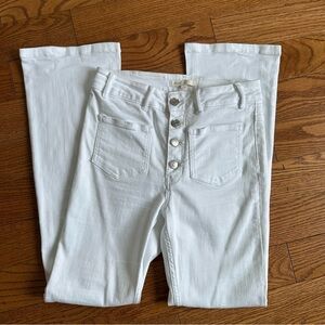 Maje White Button-Fly Jeans